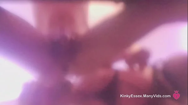 Lisa pegging the cum out of me when I'm in chastity