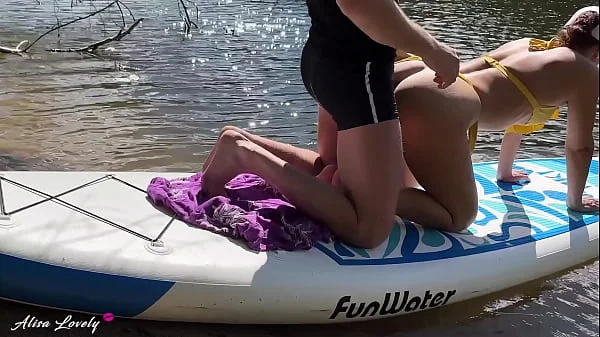What a Beautiful Sunny Day for Fucking Stepsister During a River Walk on the Outdoor