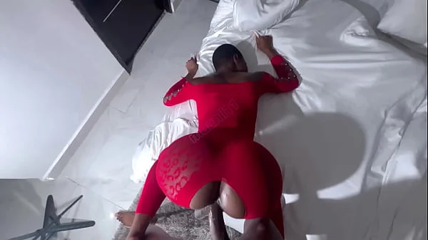 Big booty ebony rides a big black cock in lingerie and gets super wet!! ( Watch full video on SHEER)