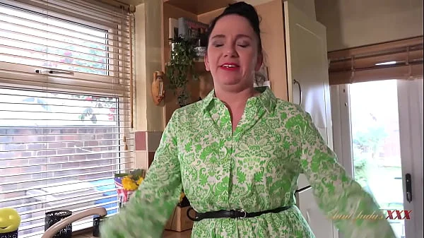 AuntJudysXXX - Your Busty Housewife Kjirsten Sucks You Off in the Kitchen