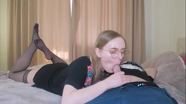 I Cum Massive Twice in My step Mom's Mouth Deepthroat