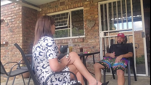 Mutual masturbation with my neighors wife end in a creampie outdoors