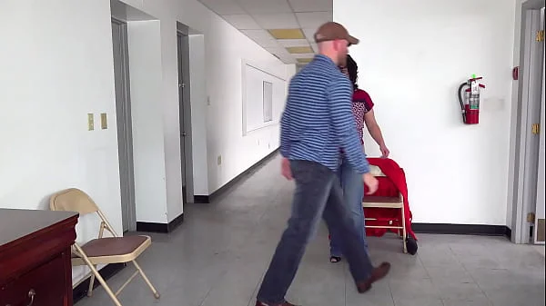 Milf gags on jizz - doctor's waiting room