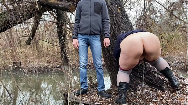 Mother-in-law took off her panties and pantyhose to satisfy the lascivious glances of her stepson-in-law