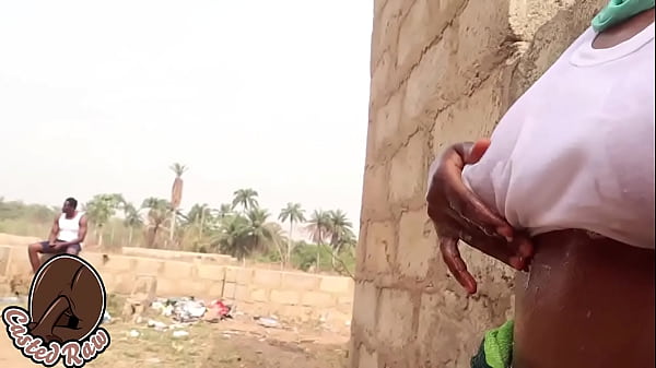 NAIJA PORN : my Landlord made me fuck her big boobs and wet pussy outdoor