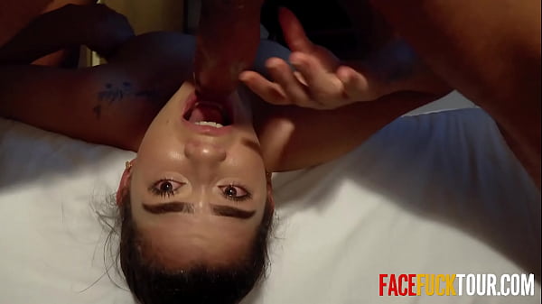 teen tummy is full of stepdaddy's cum after rough deep throat